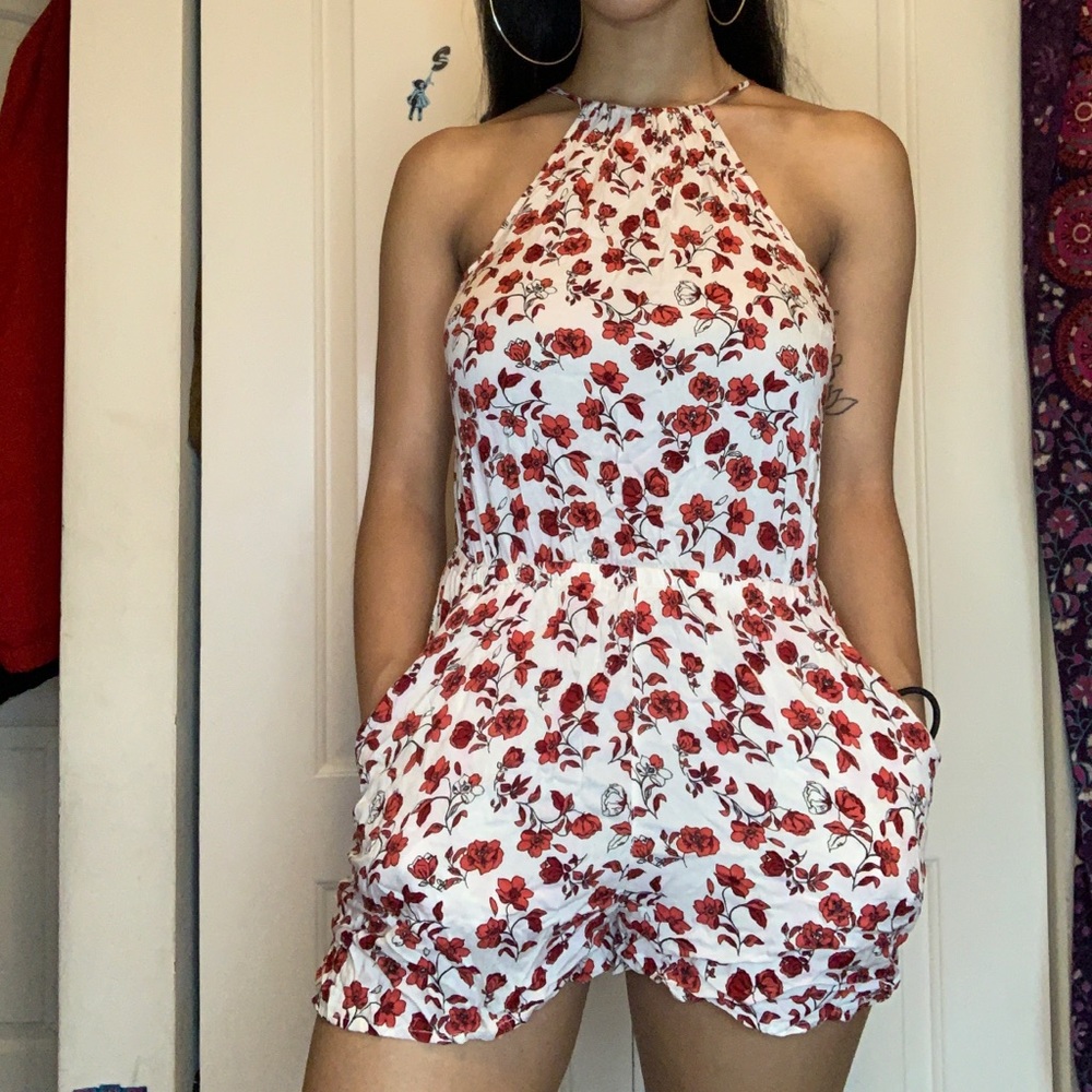 Halter neck romper